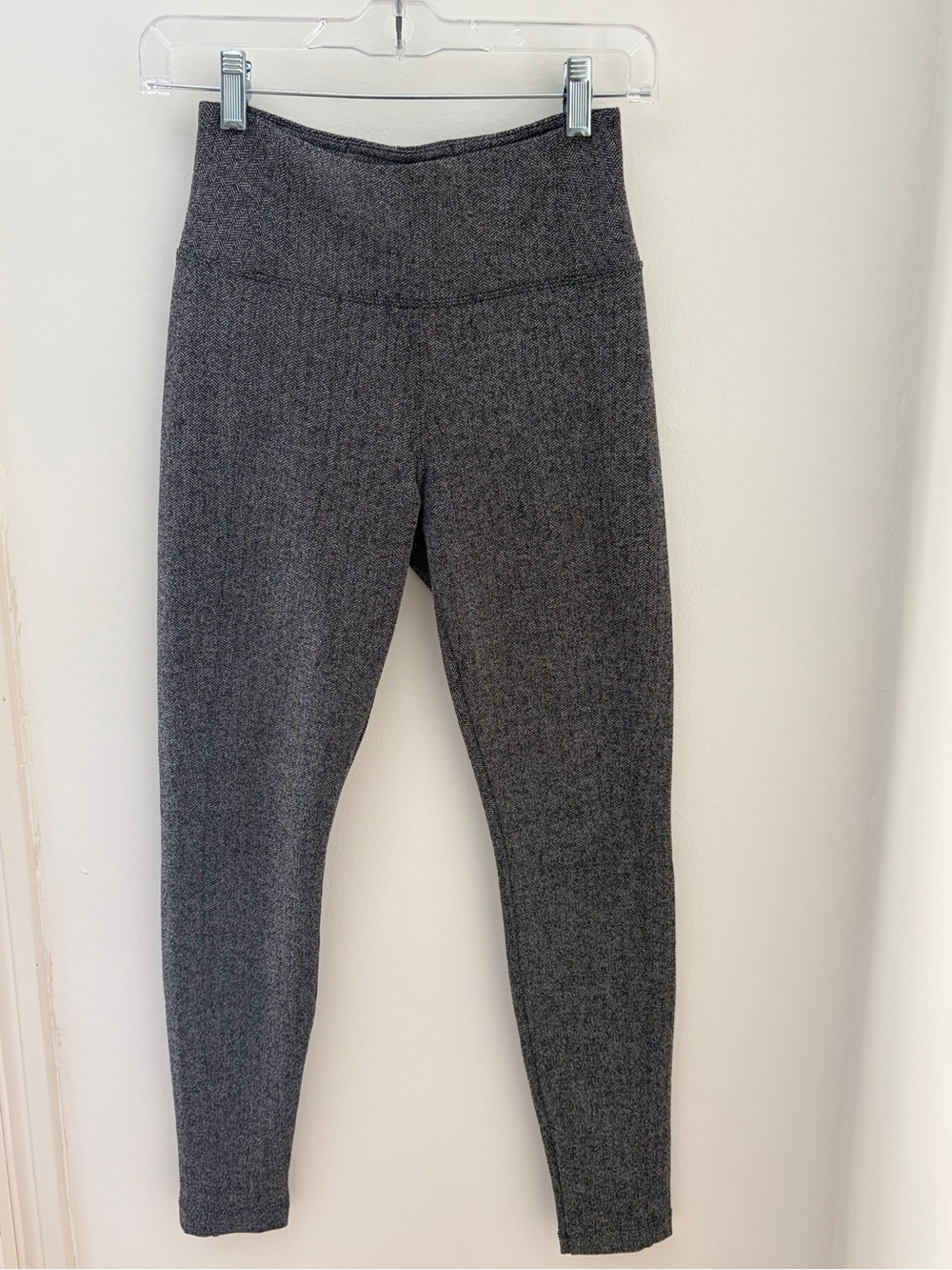 Athleta Charcoal High-Rise Ribbed Leggings